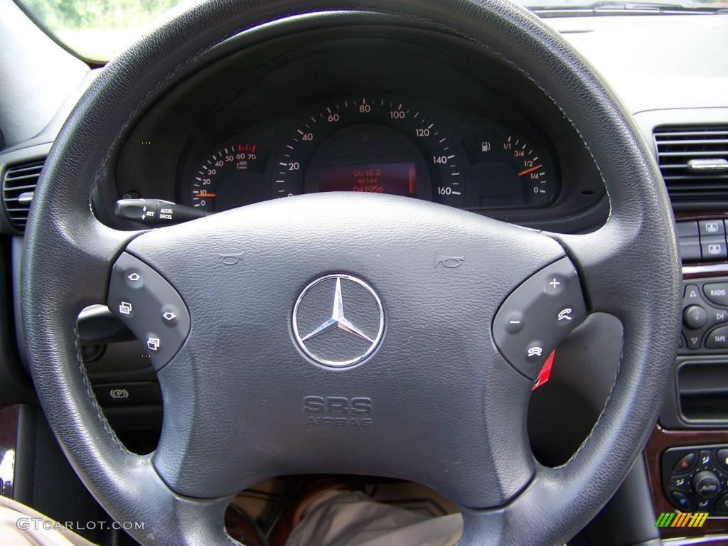 2003 Mercedes-Benz C 320 4Matic Sport Sedan Charcoal Steering Wheel Photo #13407112