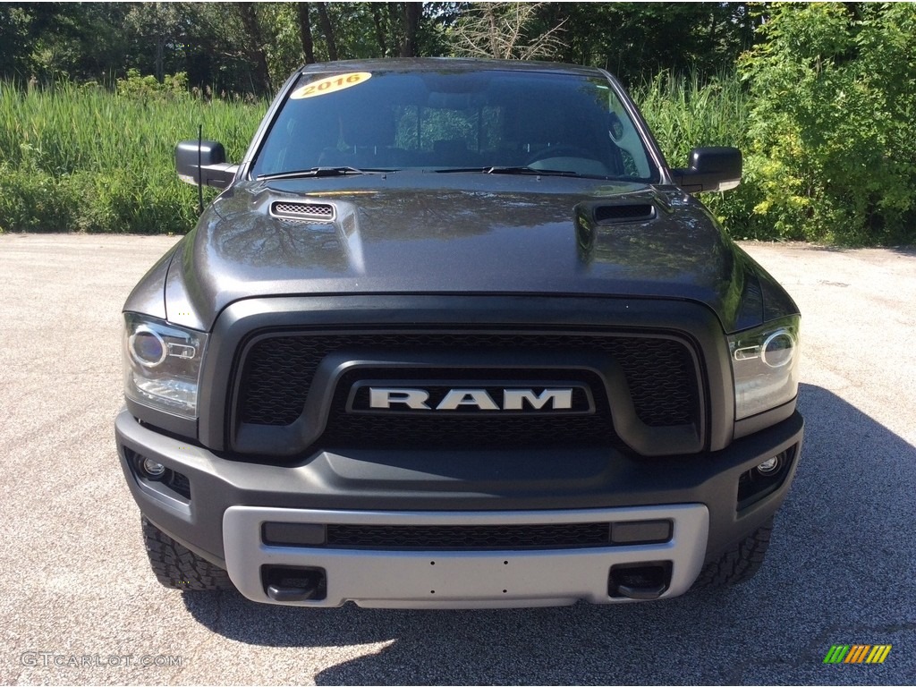 2016 1500 Rebel Crew Cab 4x4 - Brilliant Black Crystal Pearl / Rebel Theme Red/Black photo #2