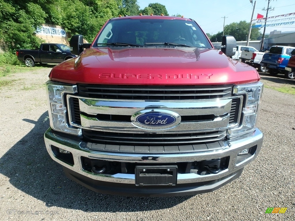 2019 F250 Super Duty XLT Crew Cab 4x4 - Ruby Red / Earth Gray photo #7