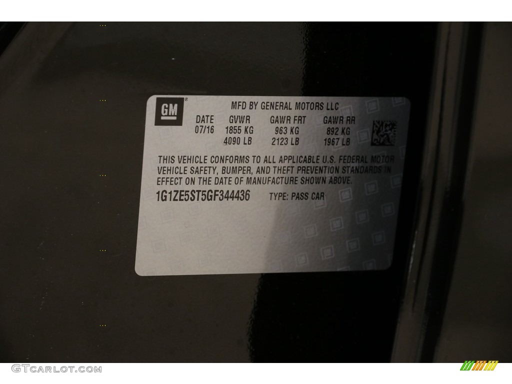 2016 Malibu LT - Mosaic Black Metallic / Jet Black photo #20