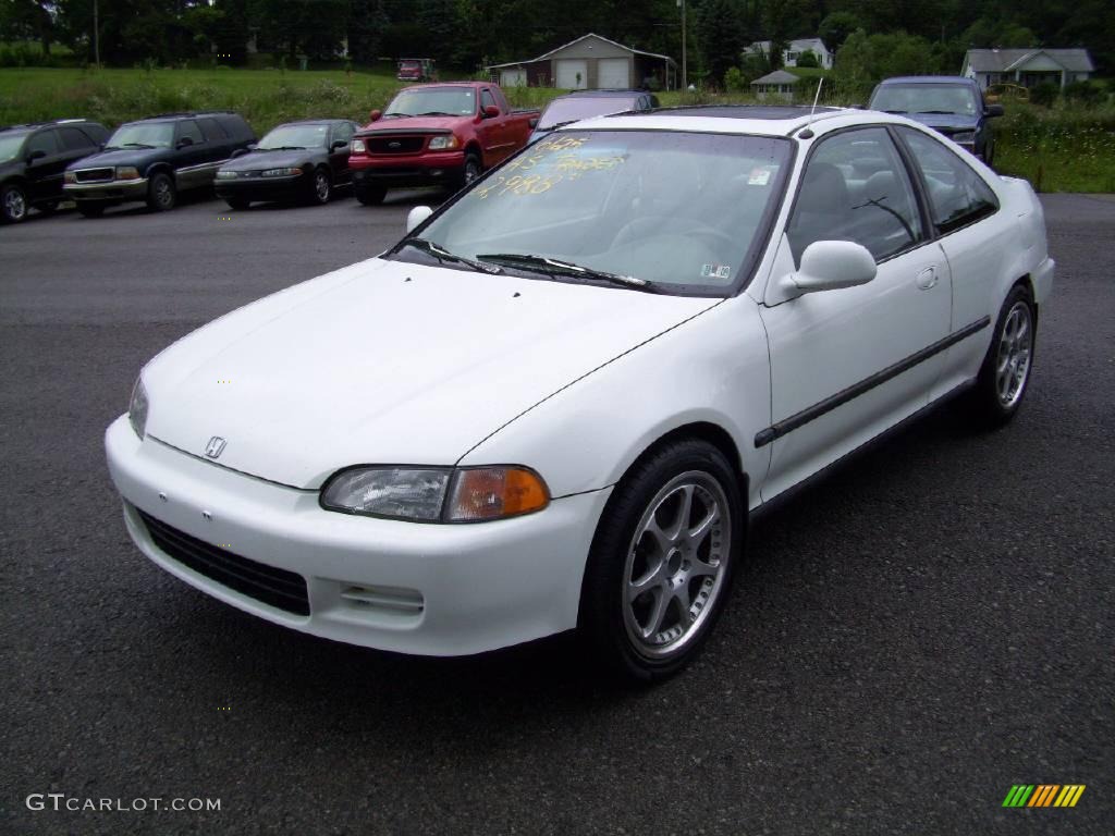 1995 Civic EX Coupe - Frost White / Grey photo #1