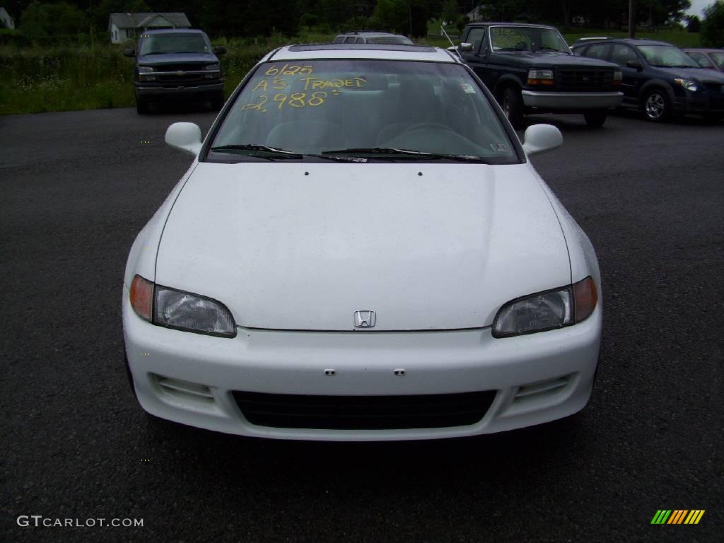 1995 Civic EX Coupe - Frost White / Grey photo #8