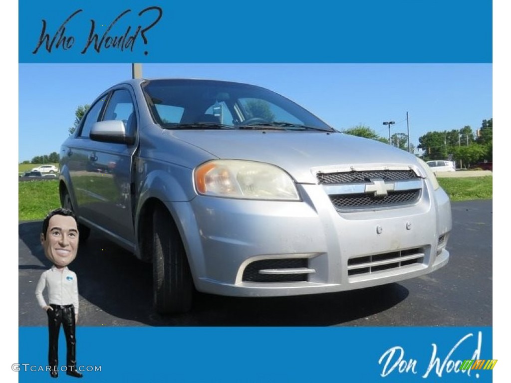 2007 Aveo LS Sedan - Cosmic Silver / Charcoal Black photo #1