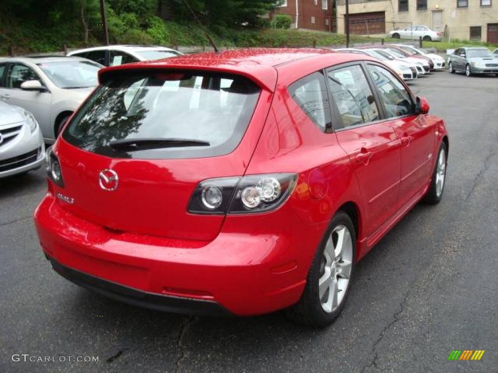 2006 MAZDA3 s Hatchback - Velocity Red Mica / Black photo #5