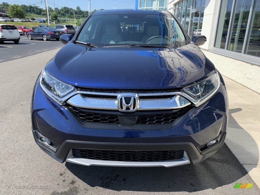 2019 CR-V EX AWD - Obsidian Blue Pearl / Gray photo #3