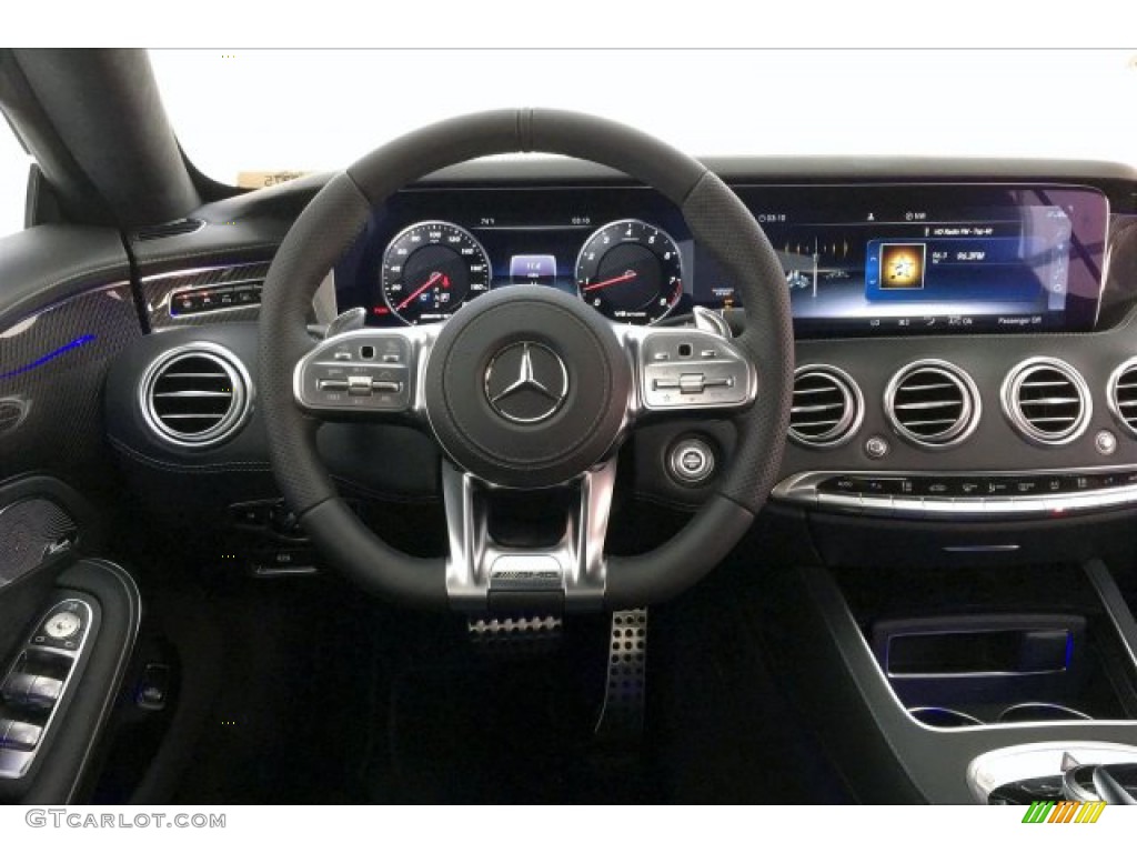 2019 Mercedes-Benz S AMG 63 4Matic Coupe Black Steering Wheel Photo #134092564