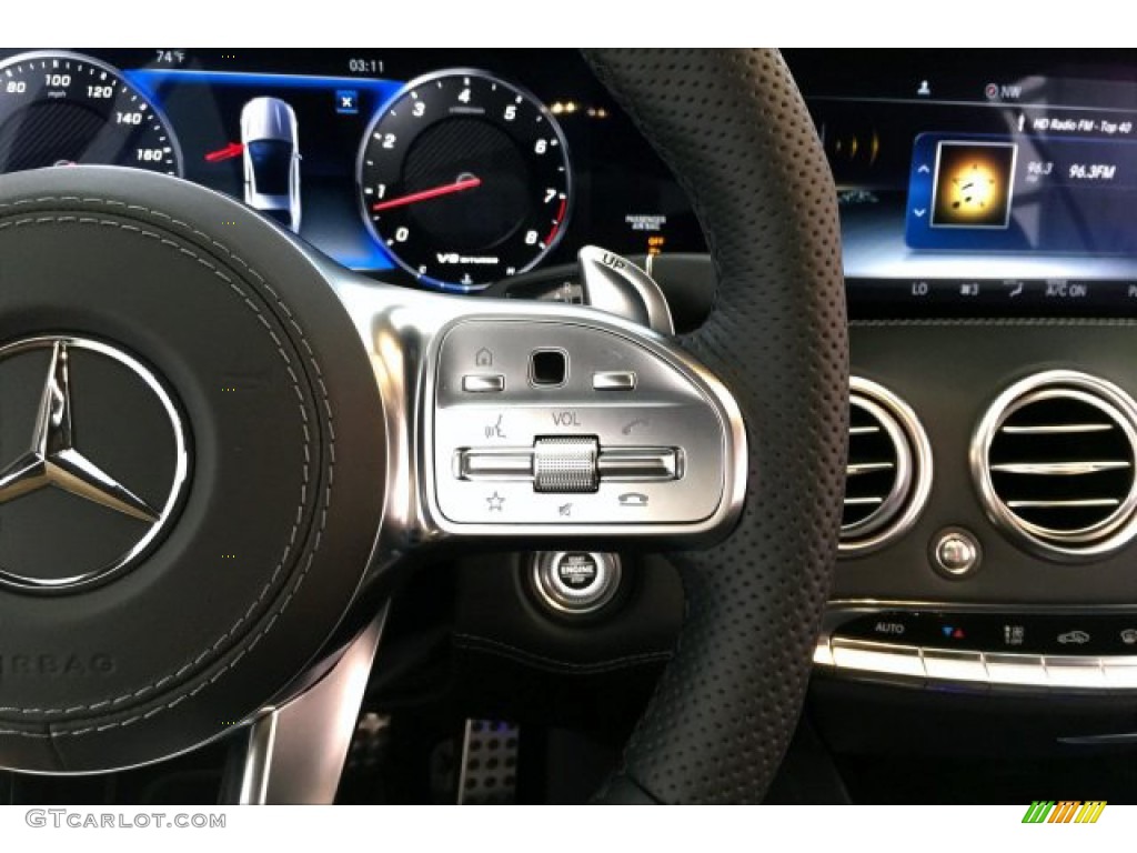 2019 Mercedes-Benz S AMG 63 4Matic Coupe Black Steering Wheel Photo #134092892