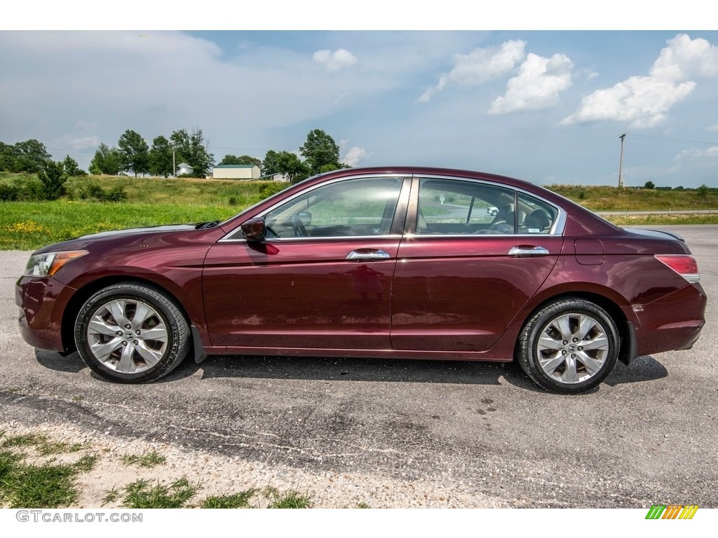 2008 Accord EX-L V6 Sedan - Basque Red Pearl / Ivory photo #7