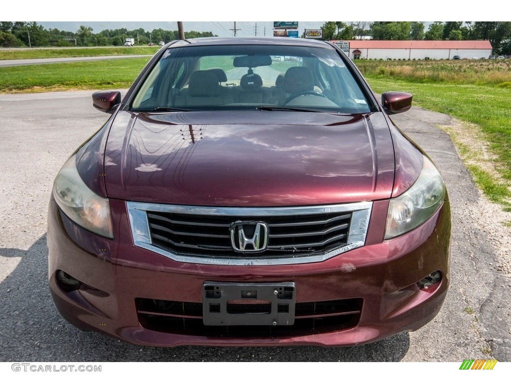 2008 Accord EX-L V6 Sedan - Basque Red Pearl / Ivory photo #9