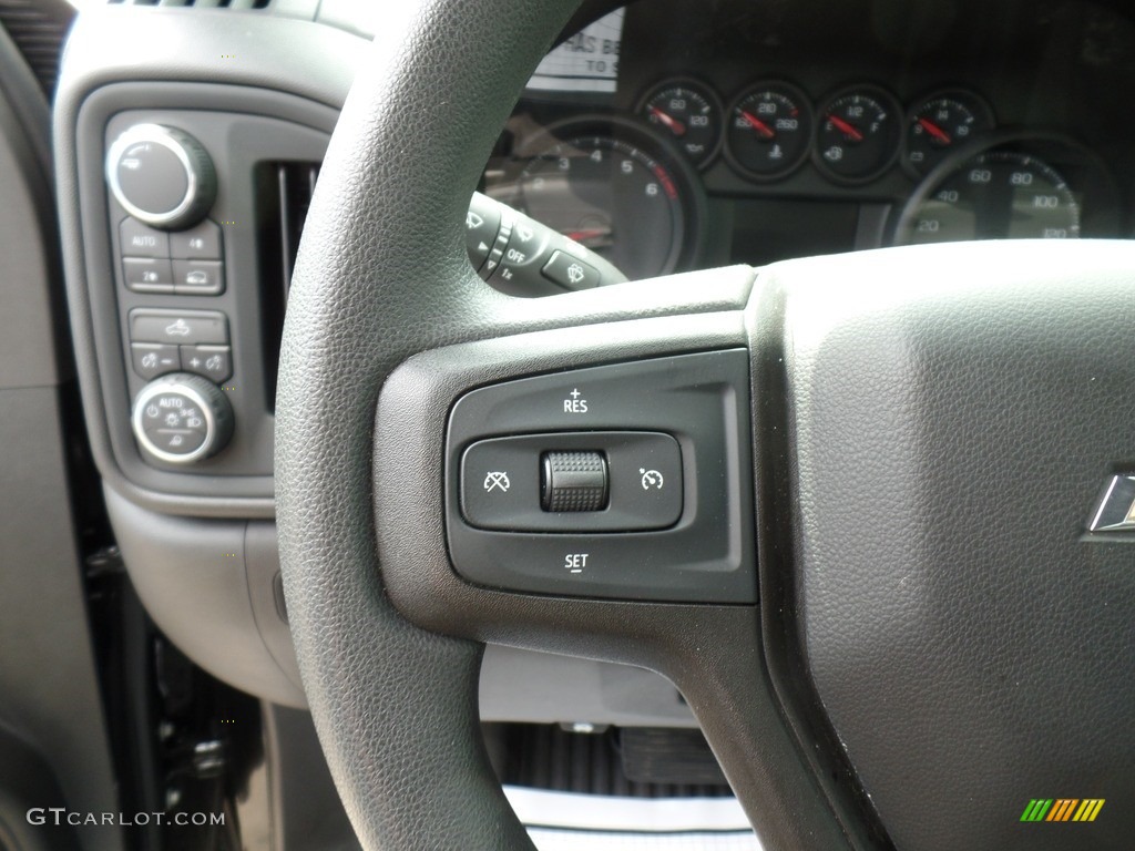 2019 Chevrolet Silverado 1500 WT Regular Cab 4WD Jet Black Steering Wheel Photo #134098018