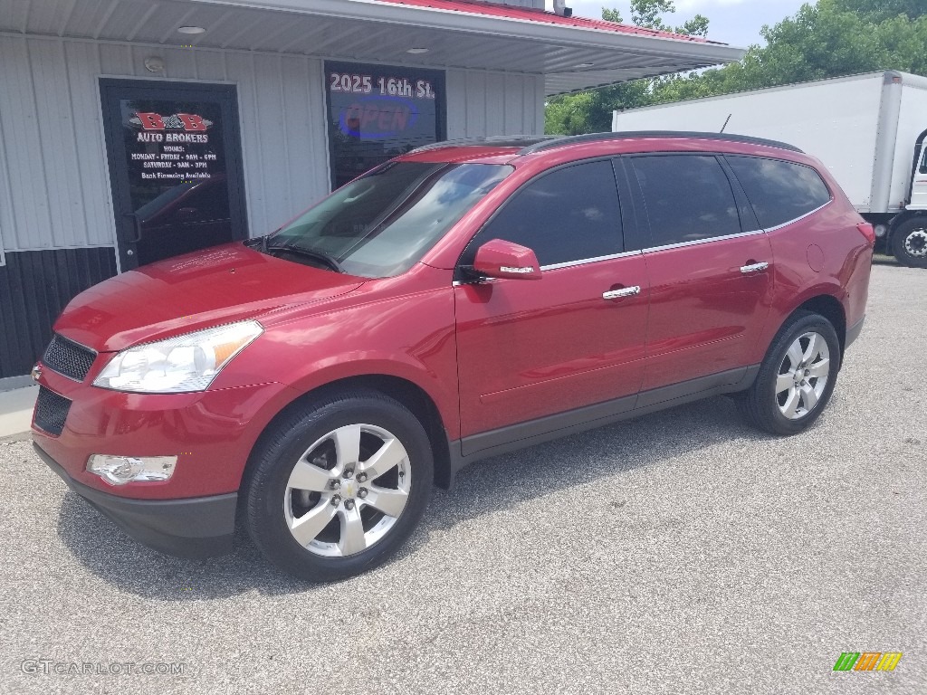 2012 Traverse LT - Crystal Red Tintcoat / Ebony photo #28