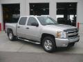 2007 Silver Birch Metallic Chevrolet Silverado 1500 LT Z71 Crew Cab 4x4  photo #1