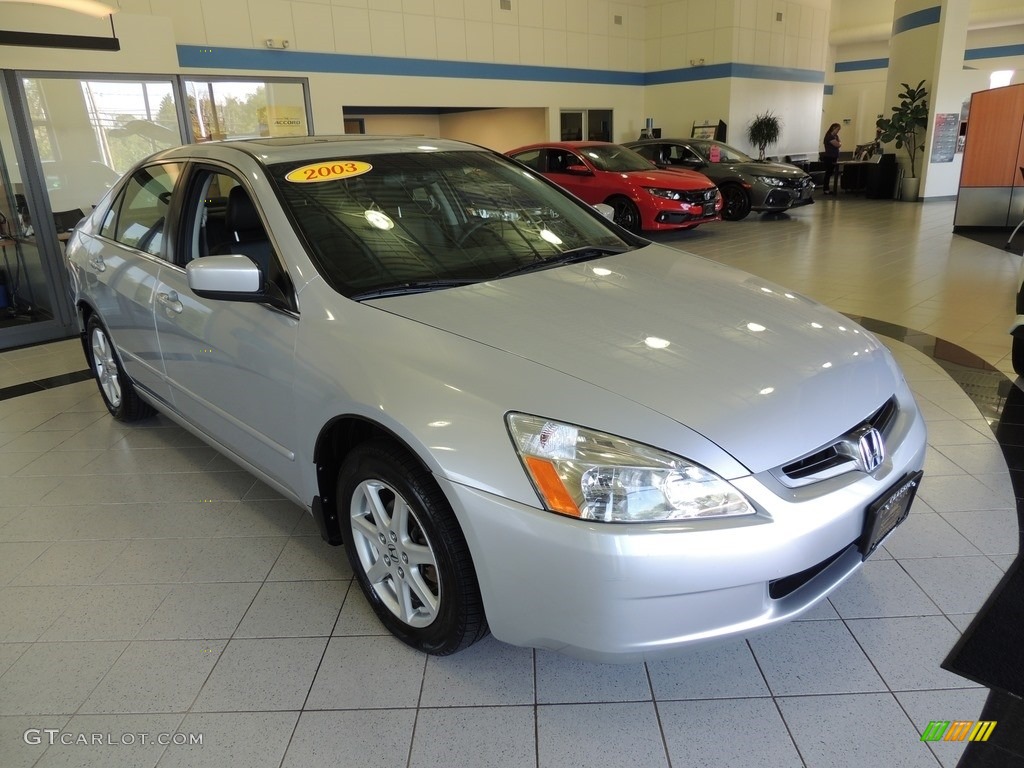 2003 Accord EX V6 Sedan - Satin Silver Metallic / Black photo #3