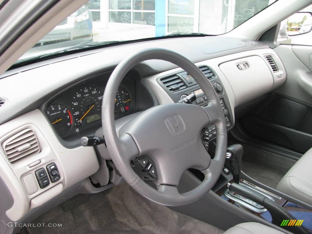 2001 Accord EX V6 Sedan - Satin Silver Metallic / Quartz Gray photo #9