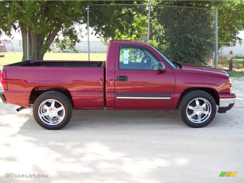 2006 Silverado 1500 LT Regular Cab - Sport Red Metallic / Tan photo #2