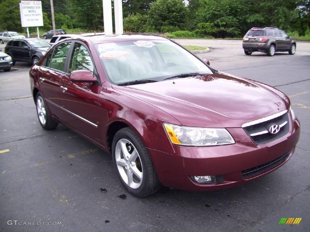 2008 Dark Cherry Red Hyundai Sonata Limited #13361165 Photo #6 |  GTCarLot.com - Car Color Galleries