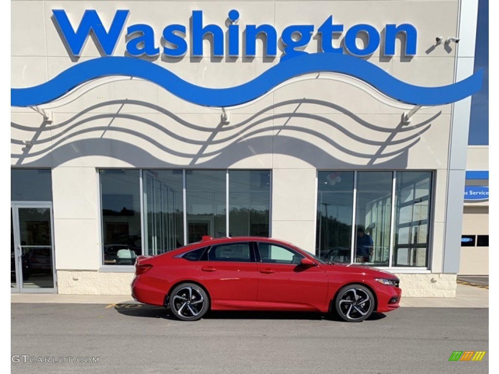 2019 Accord Sport Sedan - San Marino Red / Black photo #1