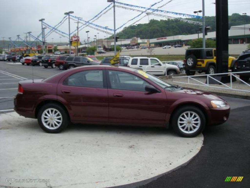 2002 Sebring LX Sedan - Dark Garnet Red Pearl / Dark Slate Gray photo #5