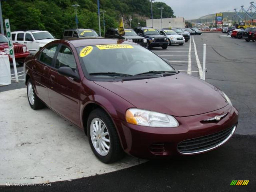 2002 Sebring LX Sedan - Dark Garnet Red Pearl / Dark Slate Gray photo #6