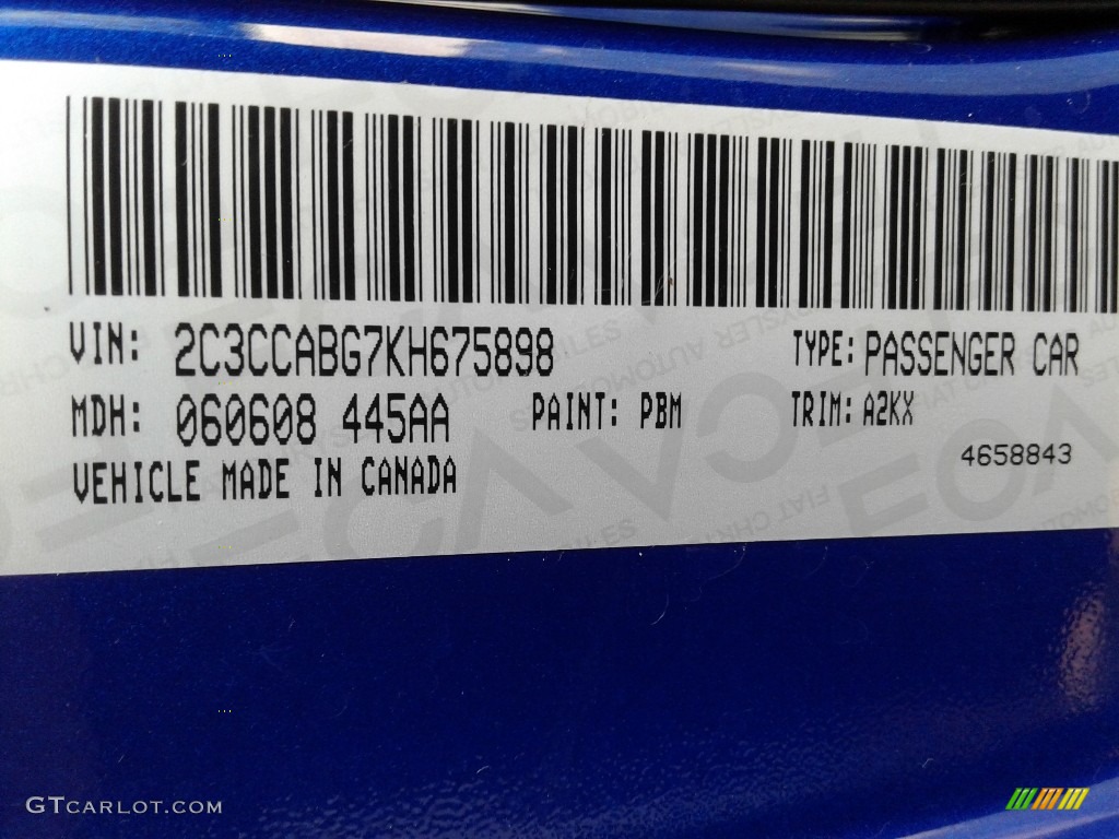 2019 Chrysler 300 S Color Code Photos