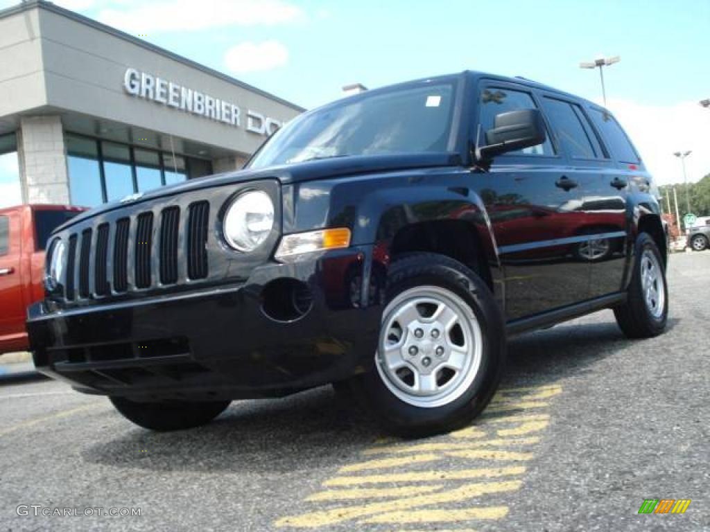 2008 Patriot Sport - Brilliant Black Crystal Pearl / Dark Slate Gray photo #1