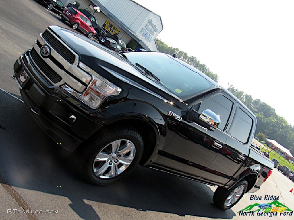 2018 F150 Platinum SuperCrew 4x4 - Shadow Black / Black photo #35