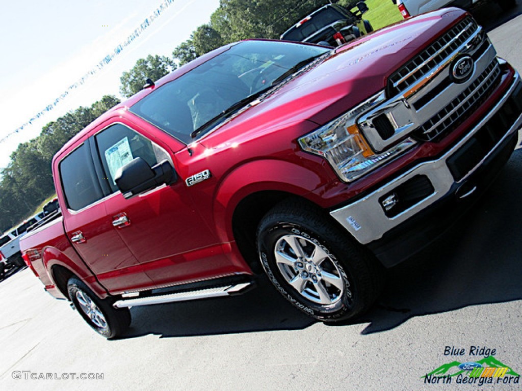 2019 F150 XLT SuperCrew 4x4 - Ruby Red / Earth Gray photo #34