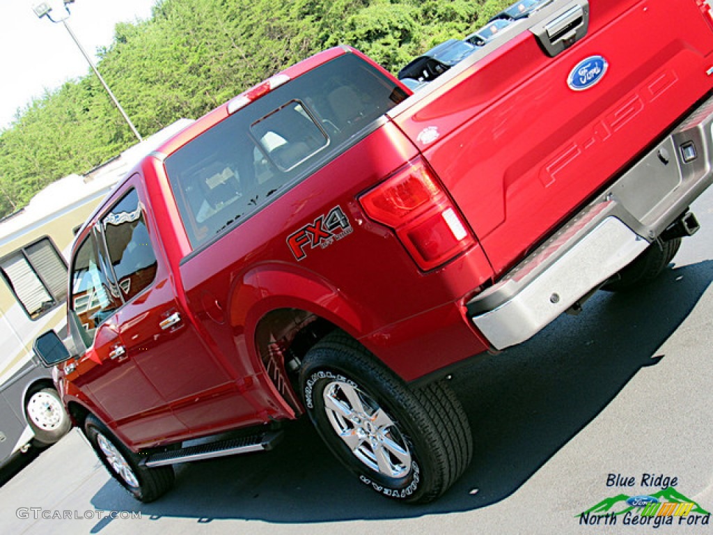 2019 F150 XLT SuperCrew 4x4 - Ruby Red / Earth Gray photo #36