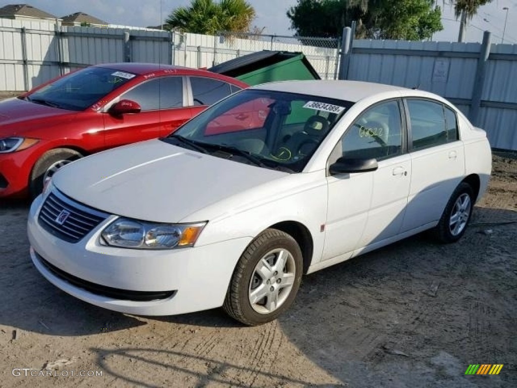 2007 ION 2 Sedan - Polar White / Tan photo #2