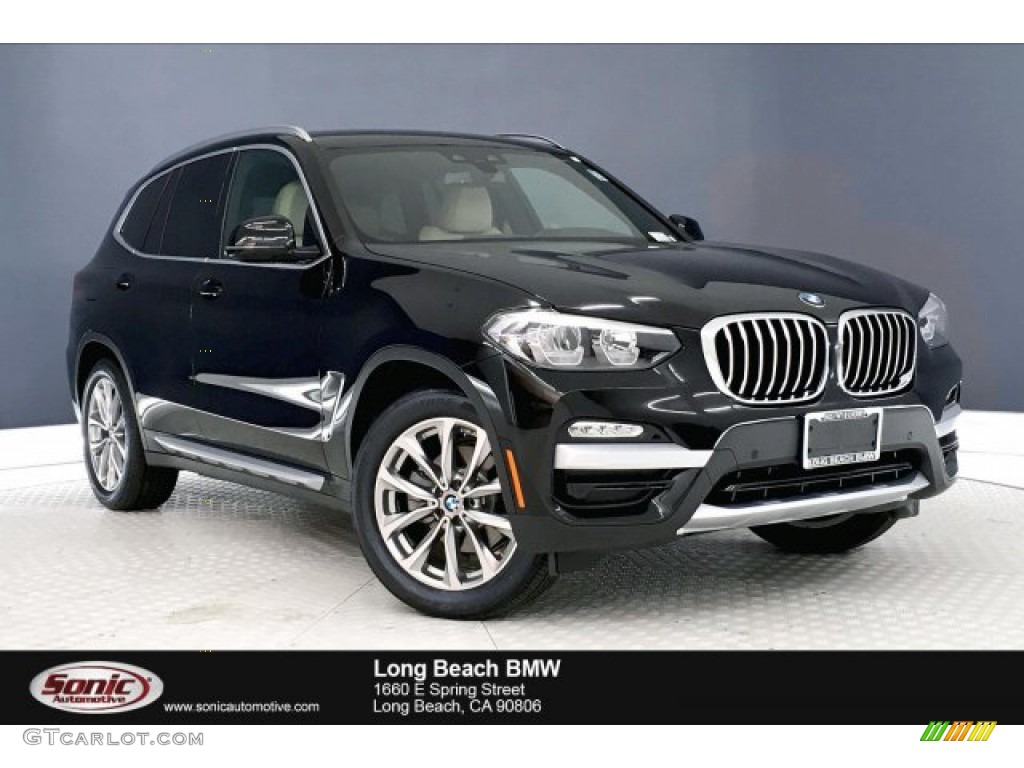 2019 X3 xDrive30i - Jet Black / Canberra Beige/Black photo #1