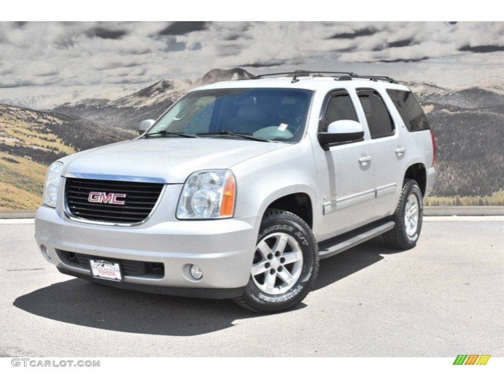 2010 Yukon SLT 4x4 - Pure Silver Metallic / Light Titanium photo #5