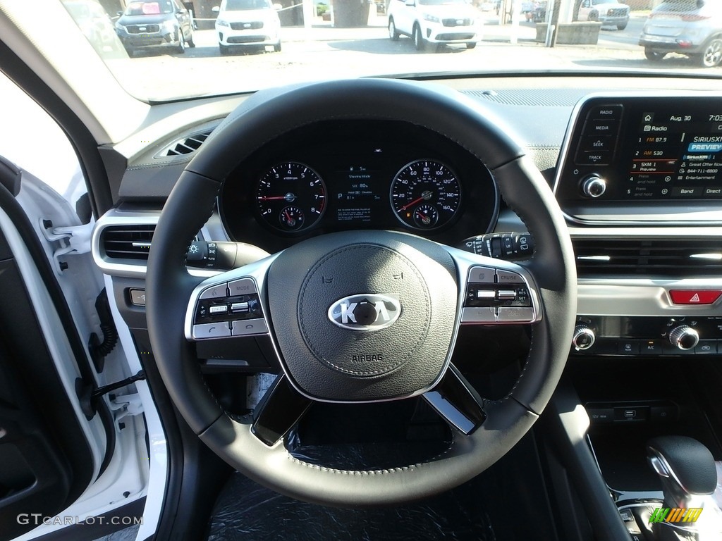 2020 Kia Telluride LX AWD Black Steering Wheel Photo #134127536