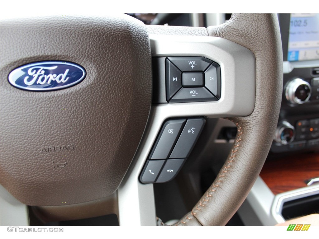 2019 Ford F250 Super Duty King Ranch Crew Cab 4x4 King Ranch Java Steering Wheel Photo #134135498
