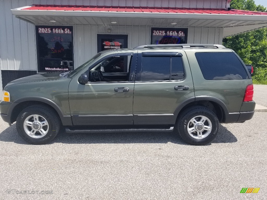 2003 Explorer XLT 4x4 - Aspen Green Metallic / Graphite Grey photo #9