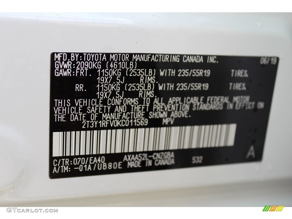 2019 RAV4 Limited - Blizzard White Pearl / Nutmeg photo #28