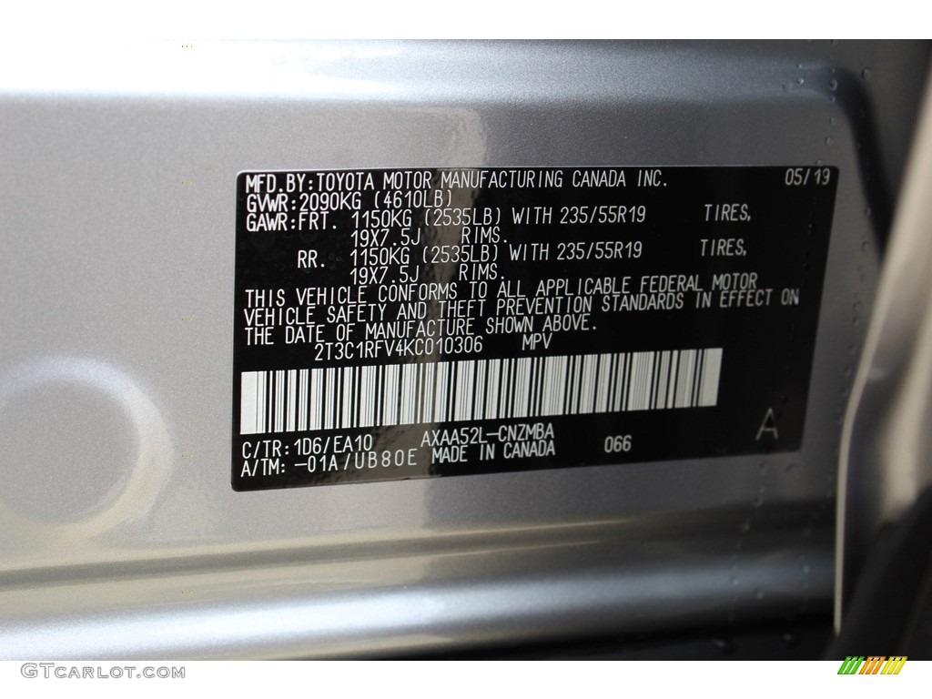 2019 RAV4 XLE - Silver Sky Metallic / Light Gray photo #27