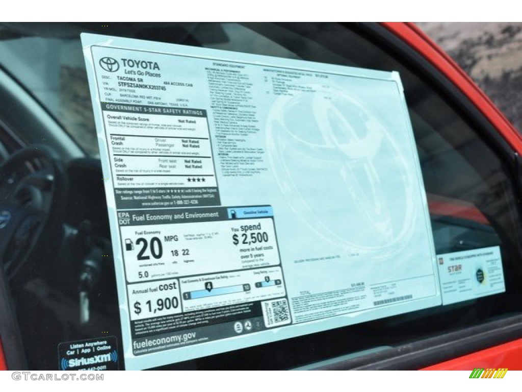 2019 Tacoma SR Access Cab 4x4 - Barcelona Red Metallic / Cement Gray photo #10