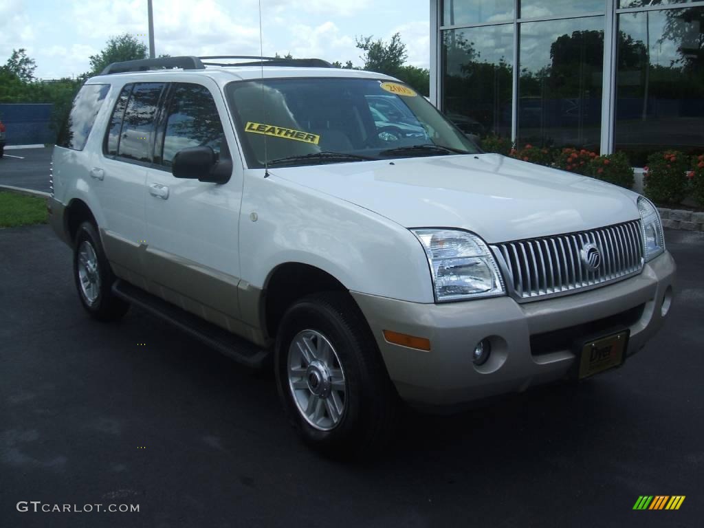 2005 Mountaineer V6 AWD - Oxford White / Medium Dark Parchment photo #8