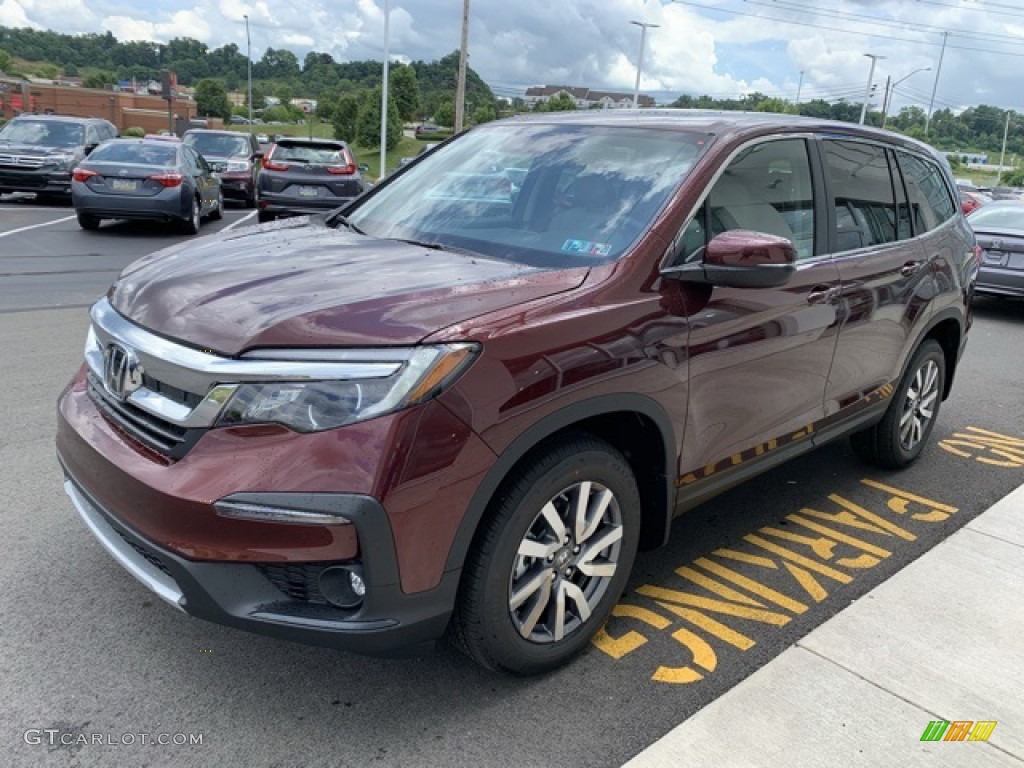 2019 Pilot EX-L AWD - Deep Scarlet Pearl / Beige photo #4