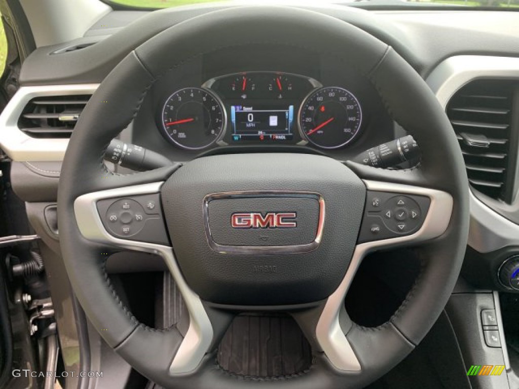 2019 GMC Acadia SLT Jet Black Steering Wheel Photo #134163189