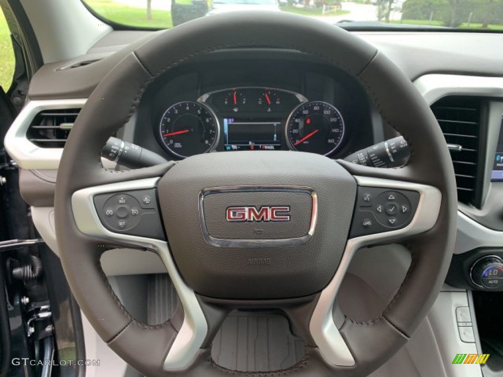 2019 GMC Acadia SLT Cocoa/Light Ash Gray Steering Wheel Photo #134163558