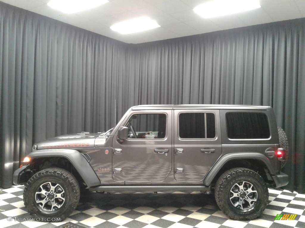 2019 Wrangler Unlimited Rubicon 4x4 - Granite Crystal Metallic / Black photo #1