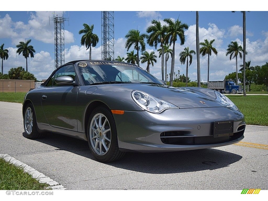 2003 911 Carrera Cabriolet - Seal Grey Metallic / Black photo #1