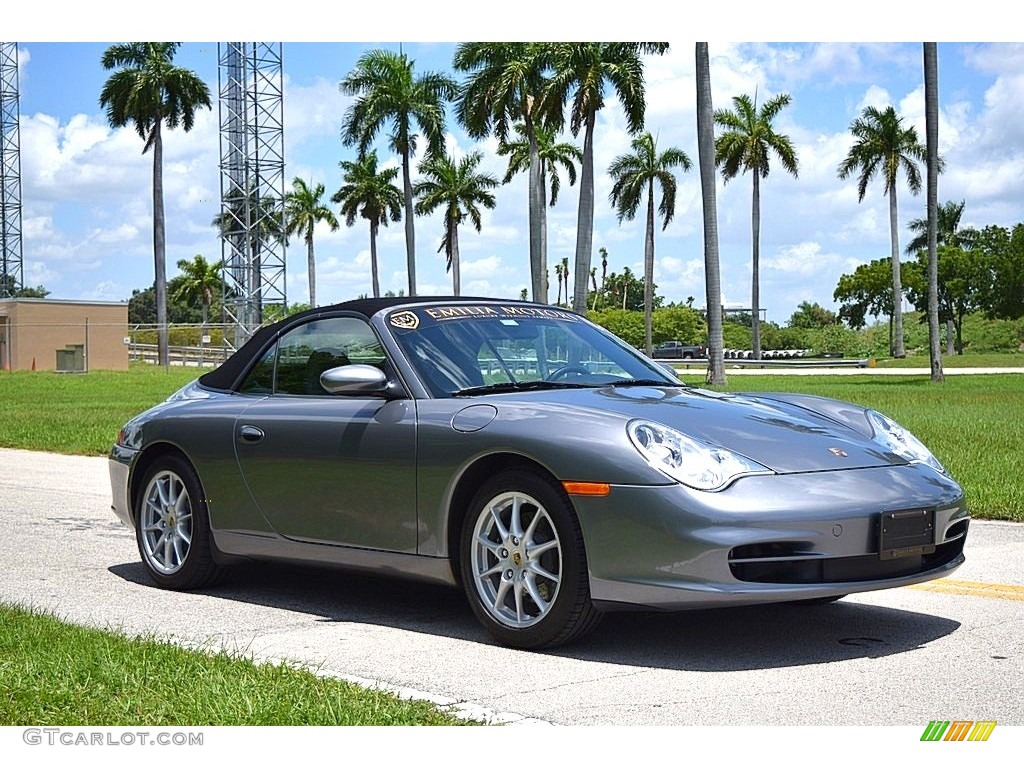 2003 911 Carrera Cabriolet - Seal Grey Metallic / Black photo #2