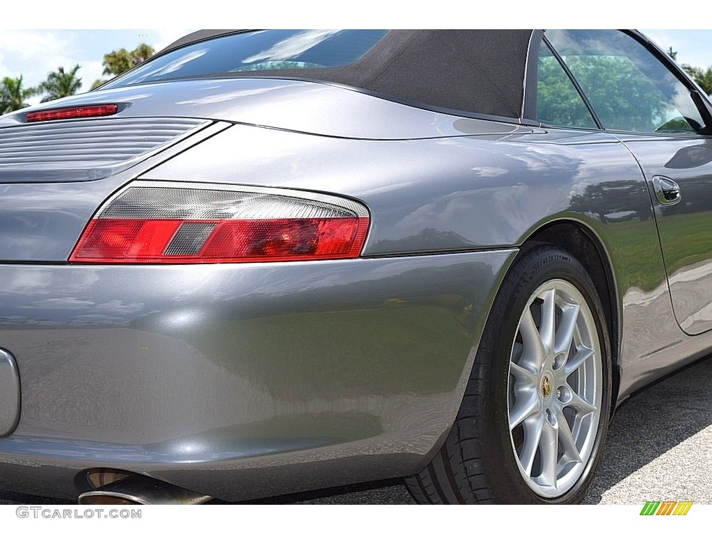 2003 911 Carrera Cabriolet - Seal Grey Metallic / Black photo #7