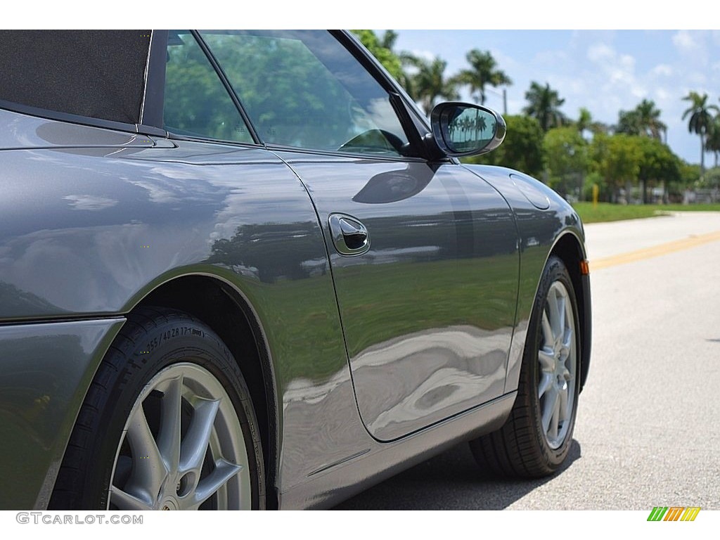 2003 911 Carrera Cabriolet - Seal Grey Metallic / Black photo #8