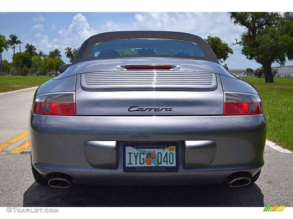 2003 911 Carrera Cabriolet - Seal Grey Metallic / Black photo #10