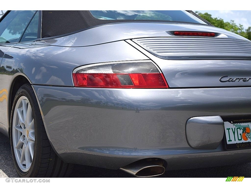 2003 911 Carrera Cabriolet - Seal Grey Metallic / Black photo #12