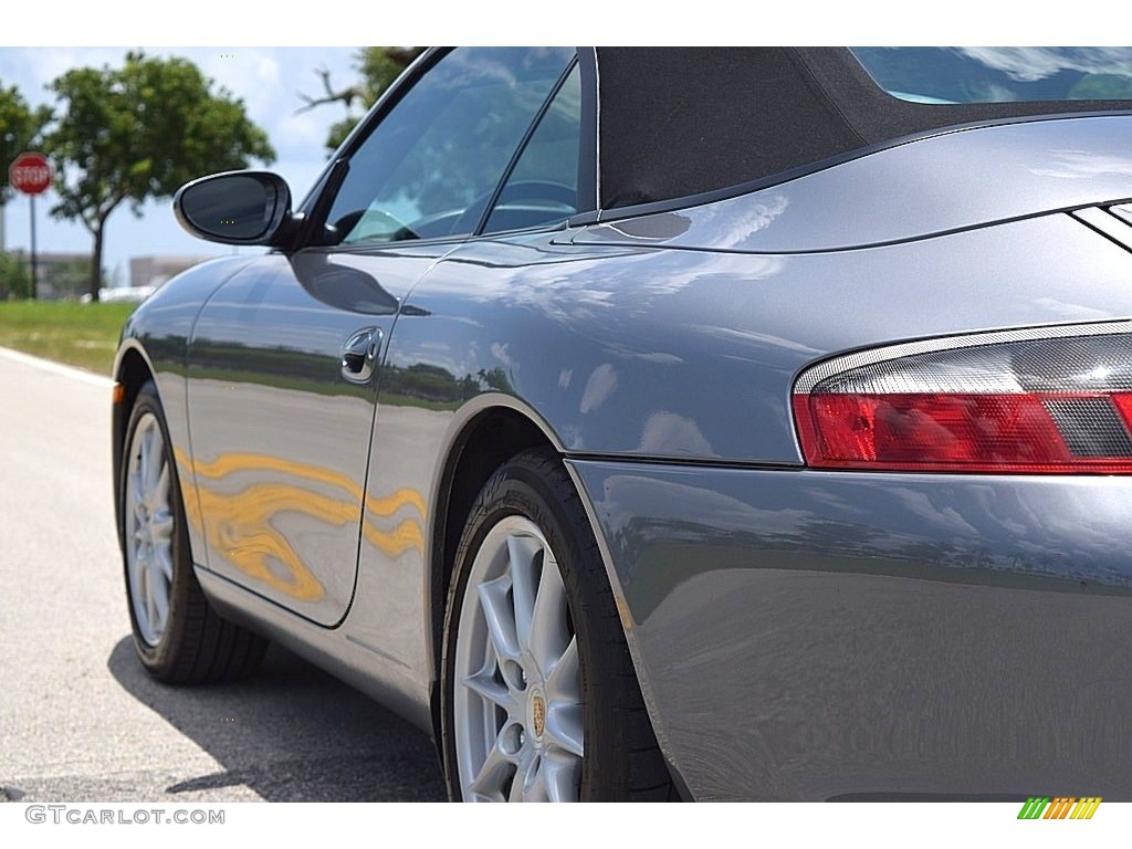 2003 911 Carrera Cabriolet - Seal Grey Metallic / Black photo #13