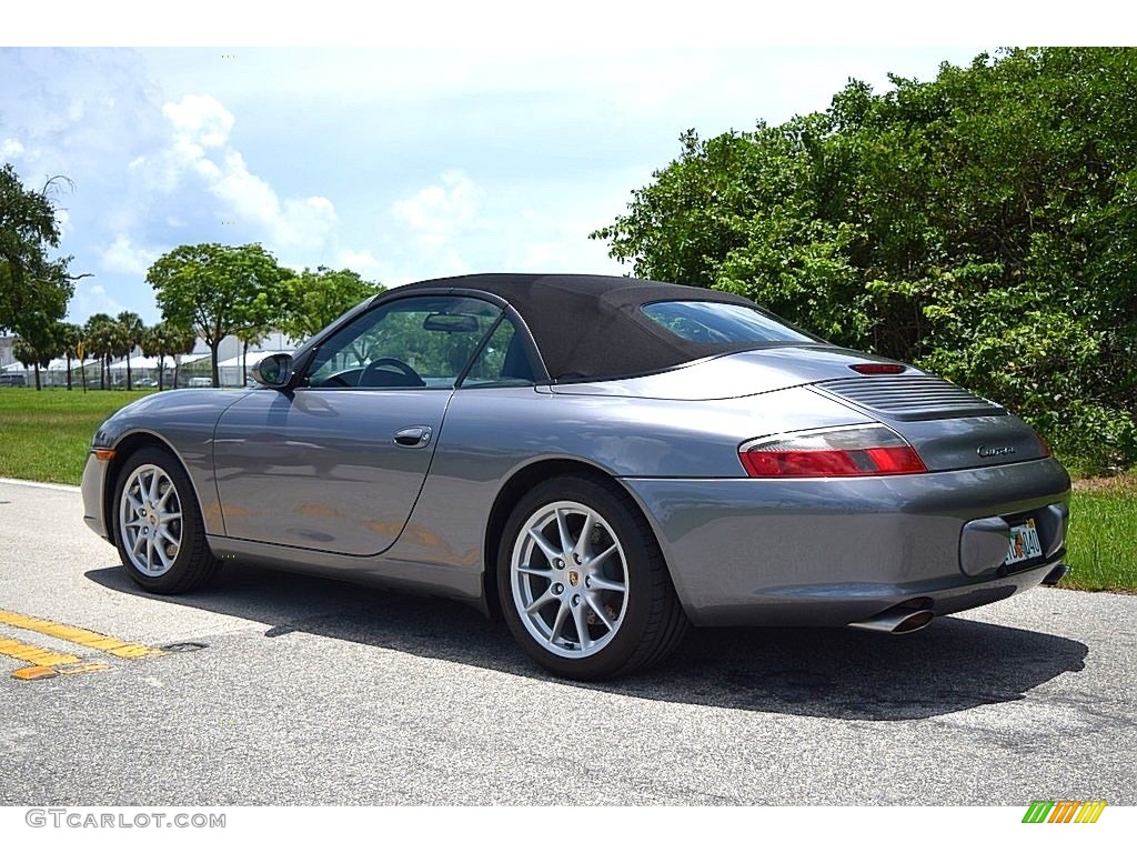 2003 911 Carrera Cabriolet - Seal Grey Metallic / Black photo #14